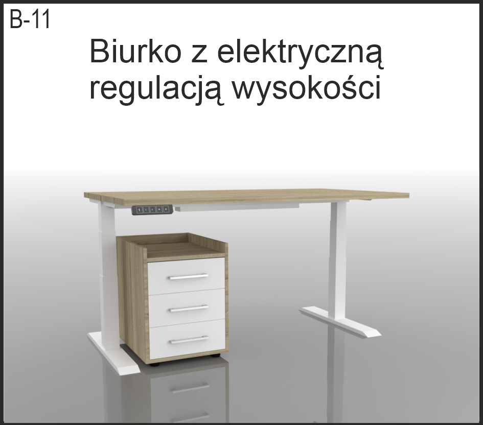 meble biurowe biurko z elektryczną regulacją wysokości