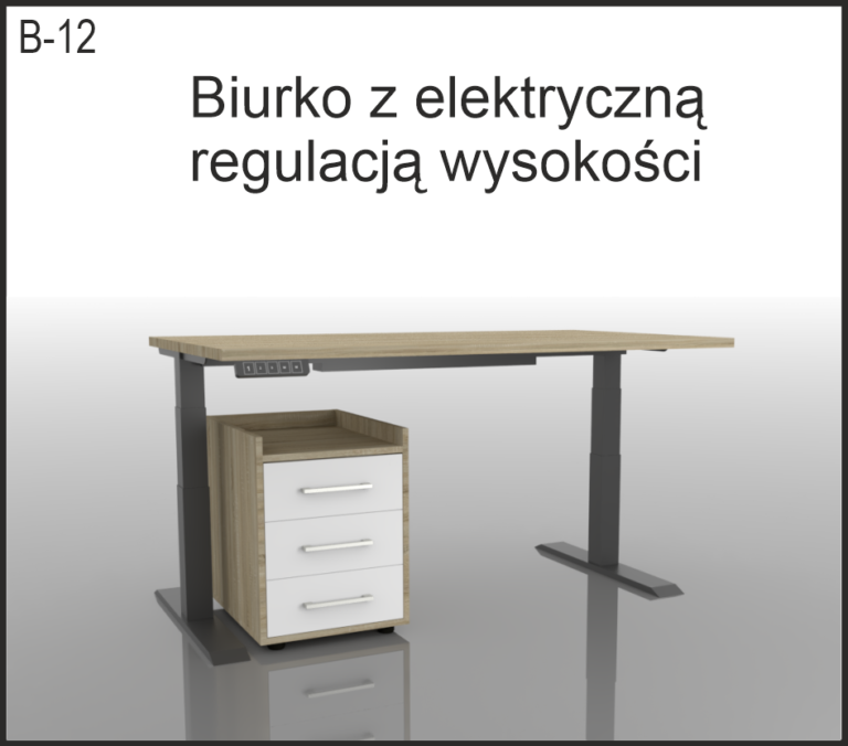 meble biurowe biurko z elektryczną regulacją wysokości