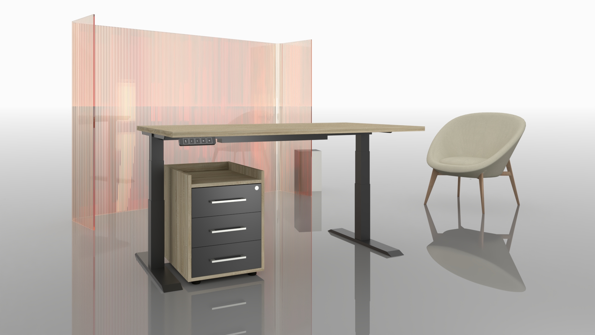 biurko z elektryczną regulacją wysokości