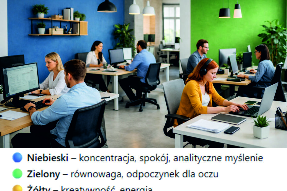 kolorystyka ścian w biurze